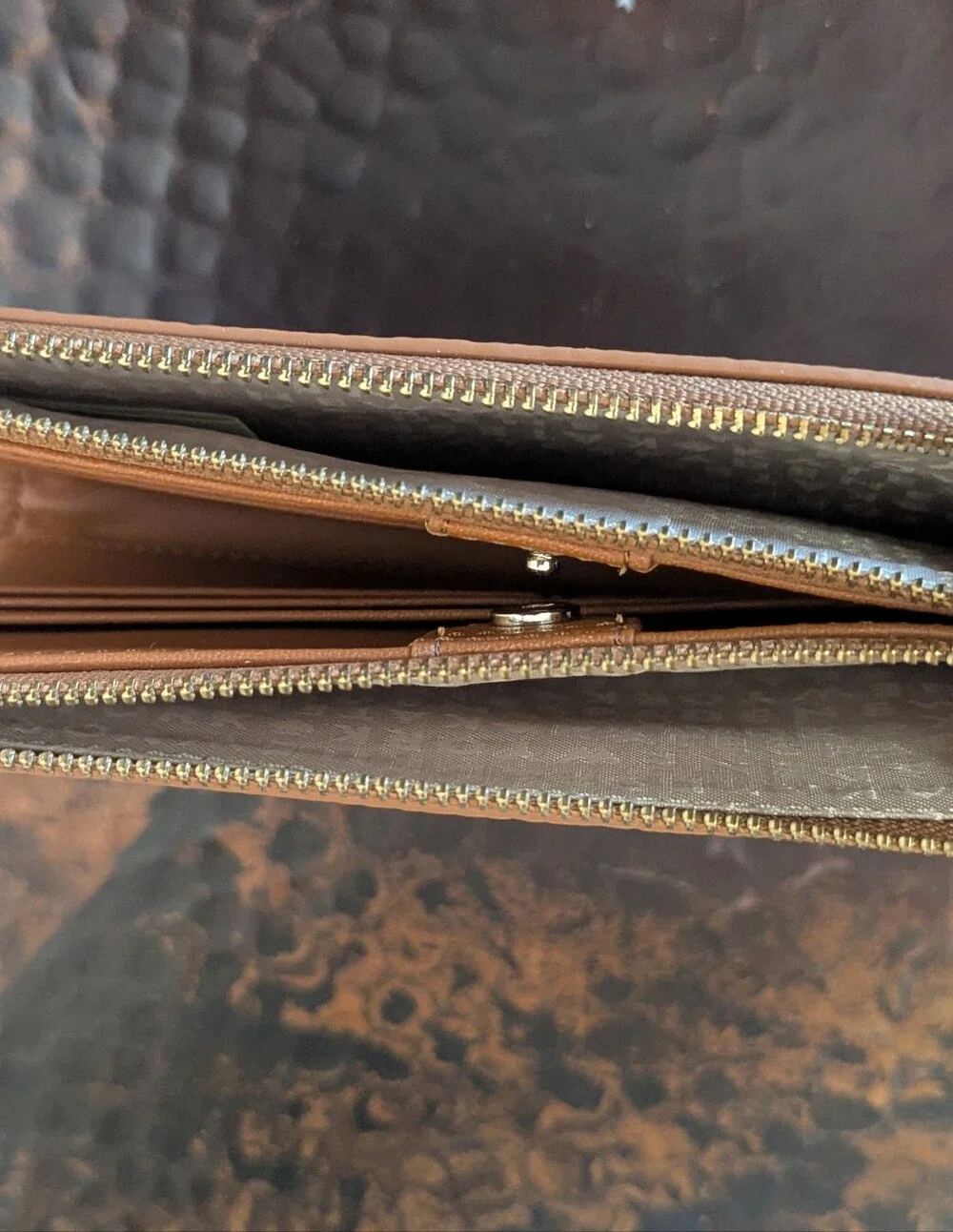 Kate Spade Malea Sheffield St Pebbled Leather Wallet Warm Cognac